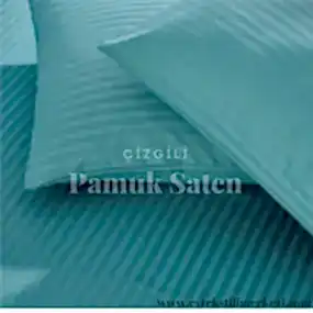 Çizgili Pamuk Saten Kumaş 86 Tel