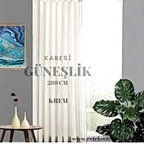 Karesi Güneşlik Krem 280 cm